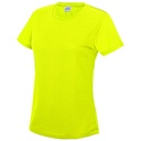 T-shirt Damski Slim Szybkoschnący Poliester JC005 - Electric Yellow
