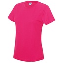 T-shirt Damski Slim Szybkoschnący Poliester JC005 - Hot Pink
