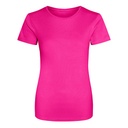 T-shirt Damski Slim Szybkoschnący Poliester JC005 - Hyper Pink