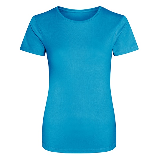 T-shirt Damski Slim Szybkoschnacy Poliester JC005 - Sapphire Blue