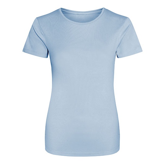 Damski t-shirt sportowy slim JC005 - Sky Blue