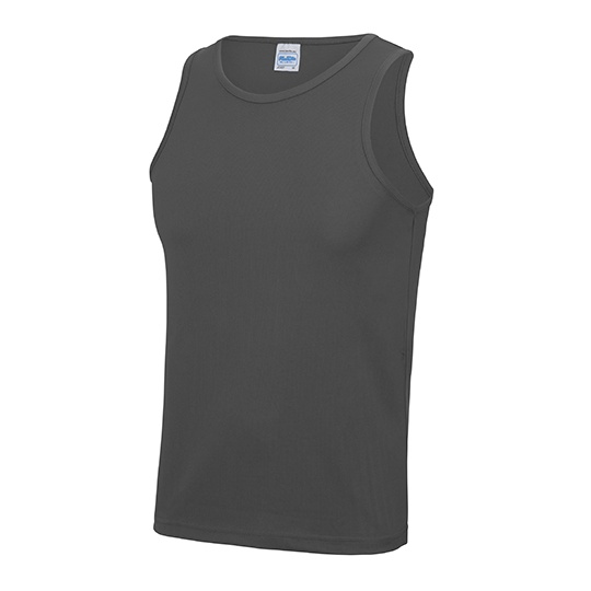 Bezrekawnik Meski Slim Szybkoschnacy JC007 - Charcoal (Solid)