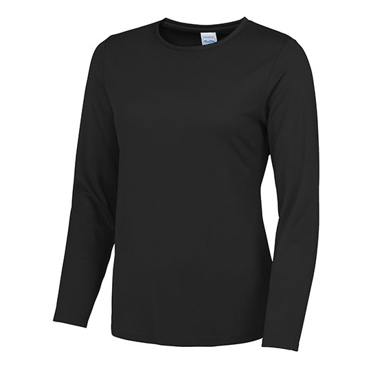 Koszulka Damska Klasyczna Poliester Szybkoschnaca JC012 - Jet Black