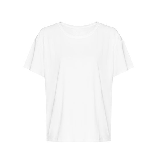 Damski T-shirt z otwartym tylem JC013 - Arctic White