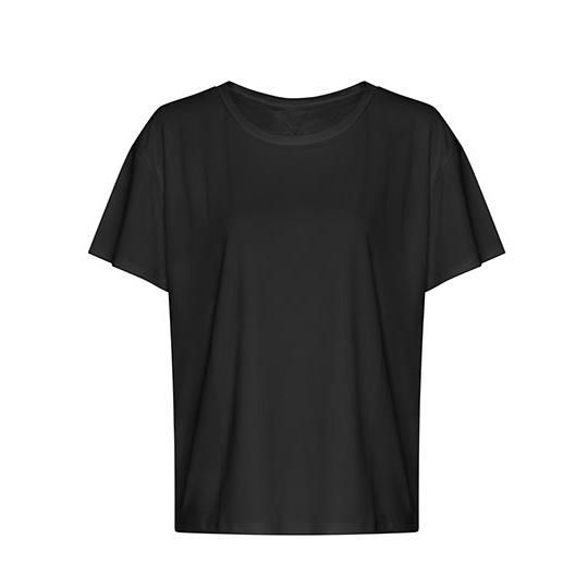 Damski T-shirt z otwartym tylem JC013 - Jet Black