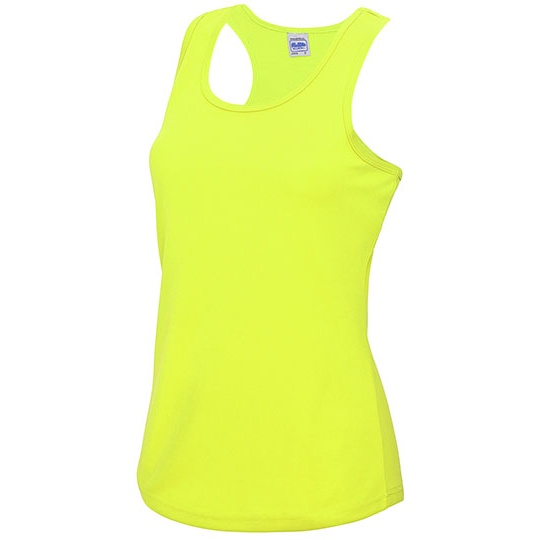 Top Damski Slim Odprowadzajacy Wilgoc JC015 - Electric Yellow