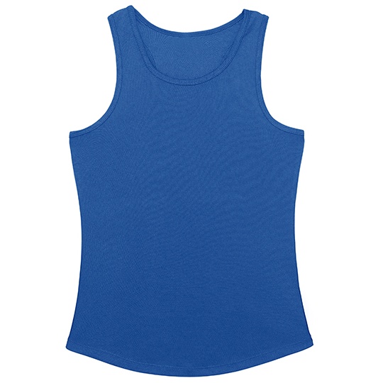 Damski top sportowy bez rękawów Slim JC015 - Royal Blue