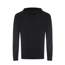 Meska bluza slim z kapturem i golfem JC037 - Jet Black
