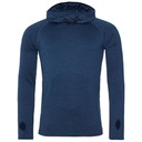Meska bluza slim z kapturem i golfem JC037 - Navy Melange