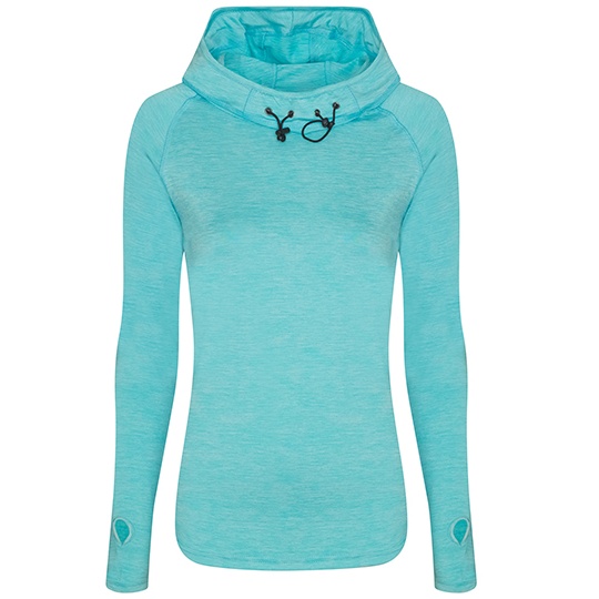 Damska bluza slim z kapturem JC038 - Ocean Melange