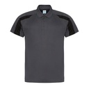 Koszulka Polo Klasyczna Odprowadzajaca Wilgoc JC043 - Charcoal (Solid) & Jet Black