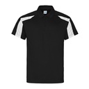 Koszulka Polo Klasyczna Odprowadzajaca Wilgoc JC043 - Jet Black & Arctic White