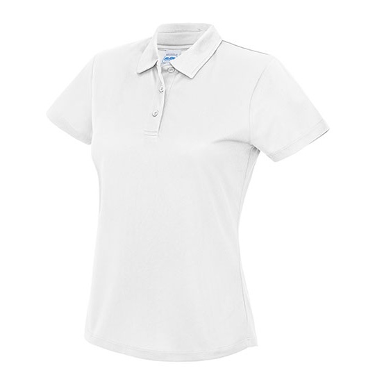 Damskie polo sportowe JC045 - Arctic White