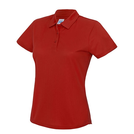 Damskie polo sportowe JC045 - Fire Red