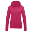 Bluza Damska Klasyczna Czesana Bawełniana JH001F - Hot Pink