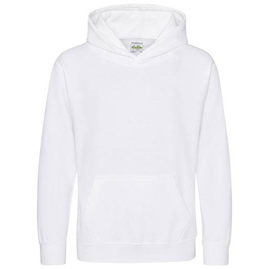 Bluza Dziecięca Klasyczna Czesana z Kapturem JH001K - Arctic White