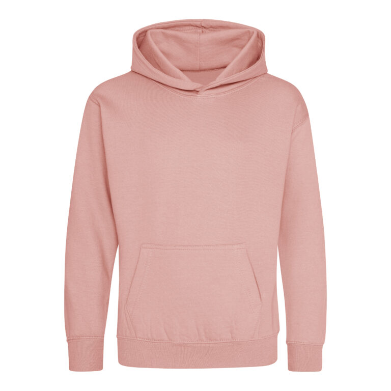 Bluza Dziecięca Klasyczna Czesana z Kapturem JH001K - Dusty Pink