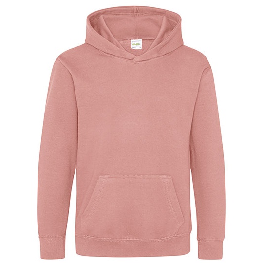 Bluza Dziecieca Klasyczna Czesana z Kapturem JH001K - Dusty Pink