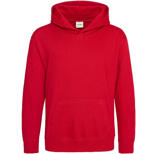 Bluza Dziecieca Klasyczna Czesana z Kapturem JH001K - Fire Red
