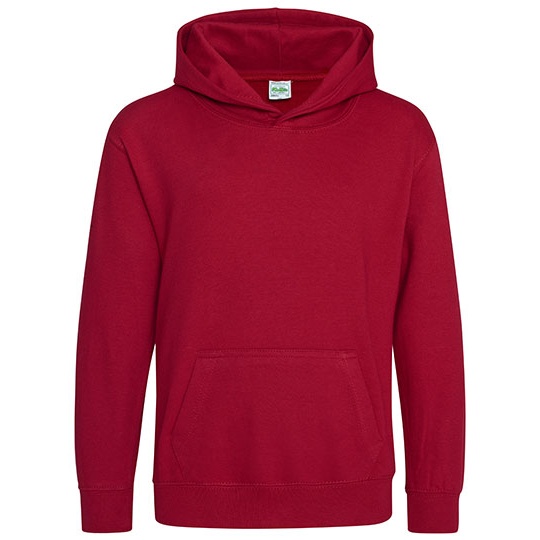 Bluza Dziecieca Klasyczna Czesana z Kapturem JH001K - Red Hot Chilli