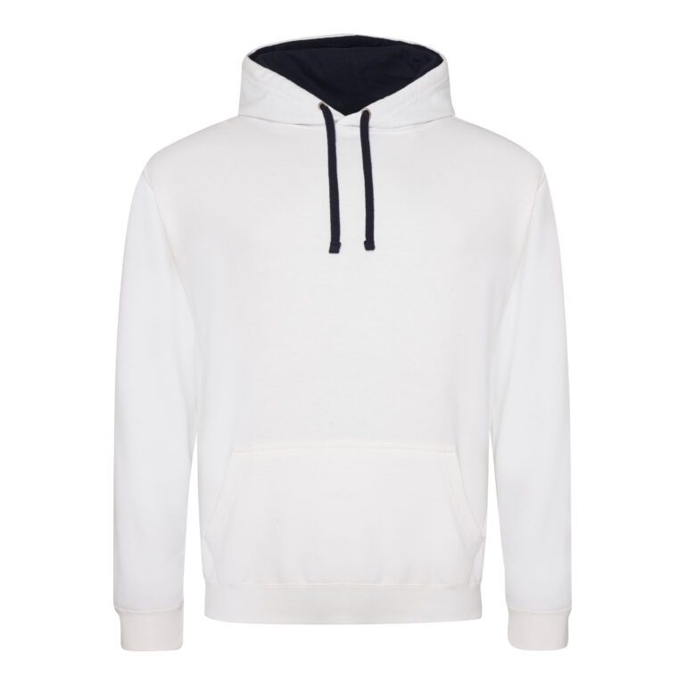 Bluza Klasyczna Bawełniana Czesana JH003 - Arctic White & French Navy