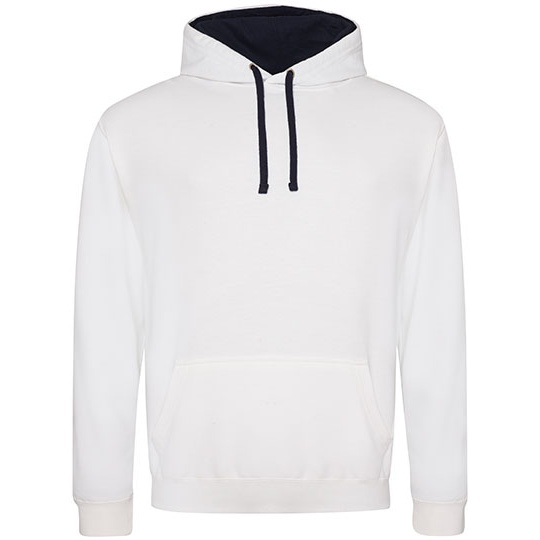 Bluza Klasyczna Bawelniana Czesana JH003 - Arctic White & French Navy