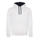 Bluza Klasyczna Bawełniana Czesana JH003 - Arctic White & French Navy