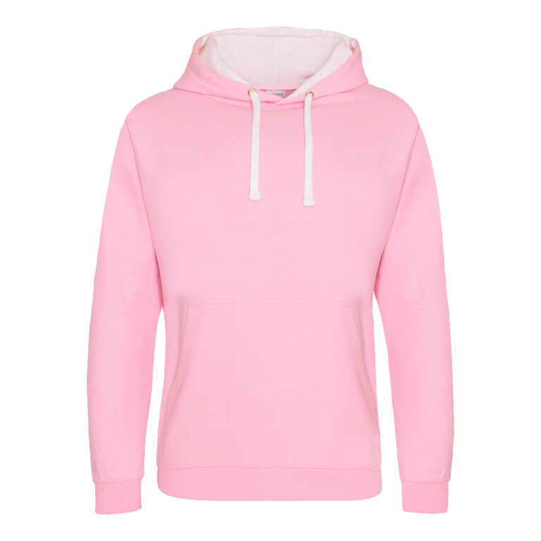 Bluza Klasyczna Bawełniana Czesana JH003 - Baby Pink & Arctic White