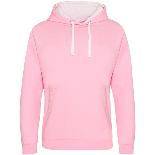Bluza Klasyczna Bawelniana Czesana JH003 - Baby Pink & Arctic White
