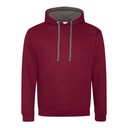 Bluza Klasyczna Bawełniana Czesana JH003 - Burgundy & Charcoal (Heather)
