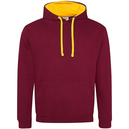 Bluza Klasyczna Bawelniana Czesana JH003 - Burgundy & Gold