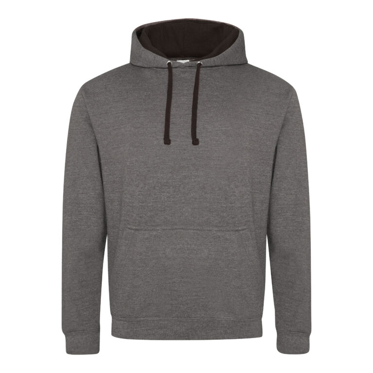 Bluza Klasyczna Bawełniana Czesana JH003 - Charcoal (Heather) & Jet Black