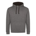Bluza Klasyczna Bawełniana Czesana JH003 - Charcoal (Heather) & Jet Black