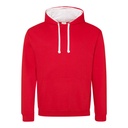 Bluza Klasyczna Bawełniana Czesana JH003 - Fire Red & Arctic White