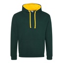 Bluza Klasyczna Bawełniana Czesana JH003 - Forest Green & Gold