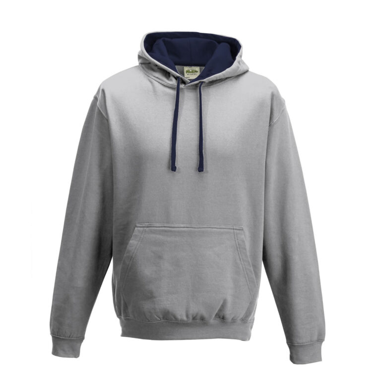Bluza Klasyczna Bawełniana Czesana JH003 - Heather Grey & French Navy