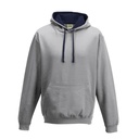 Bluza Klasyczna Bawełniana Czesana JH003 - Heather Grey & French Navy