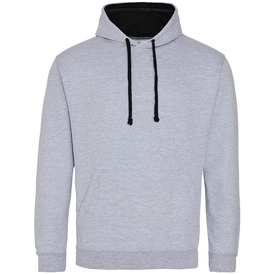 Bluza Klasyczna Bawelniana Czesana JH003 - Heather Grey & Jet Black