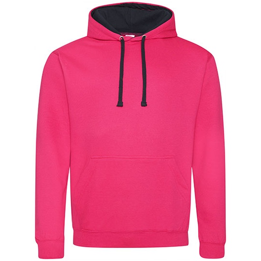 Bluza Klasyczna Bawelniana Czesana JH003 - Hot Pink & French Navy