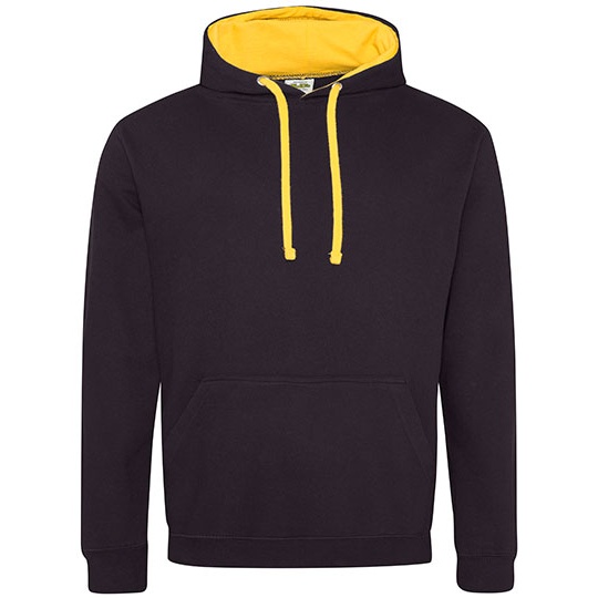 Bluza Klasyczna Bawelniana Czesana JH003 - Jet Black & Gold