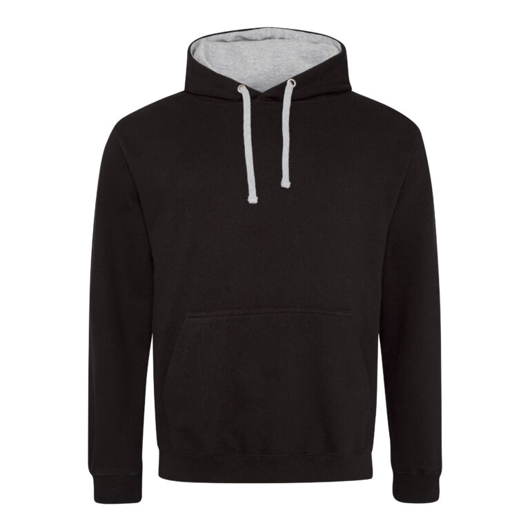 Bluza Klasyczna Bawełniana Czesana JH003 - Jet Black & Heather Grey