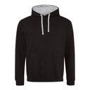 Bluza Klasyczna Bawełniana Czesana JH003 - Jet Black & Heather Grey