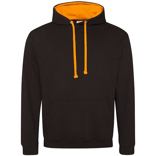 Bluza Klasyczna Bawelniana Czesana JH003 - Jet Black & Orange Crush