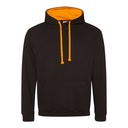 Bluza Klasyczna Bawełniana Czesana JH003 - Jet Black & Orange Crush