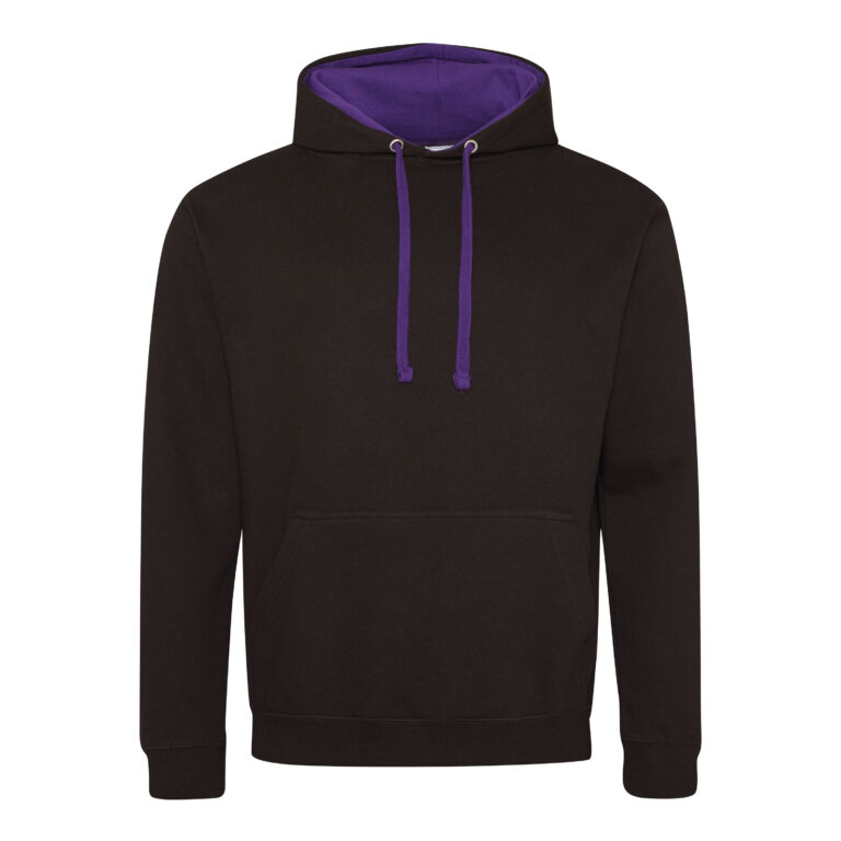 Bluza Klasyczna Bawełniana Czesana JH003 - Jet Black & Purple