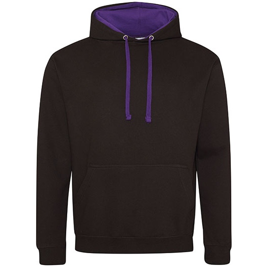 Bluza Klasyczna Bawelniana Czesana JH003 - Jet Black & Purple