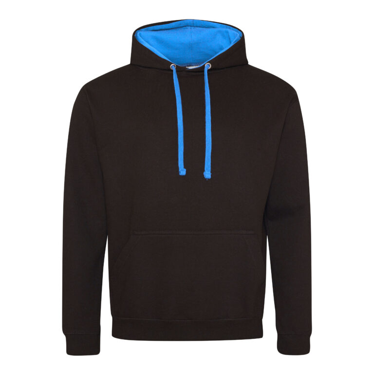 Bluza Klasyczna Bawełniana Czesana JH003 - Jet Black & Sapphire Blue