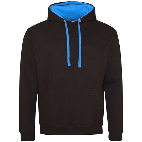 Bluza Klasyczna Bawelniana Czesana JH003 - Jet Black & Sapphire Blue