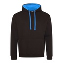 Bluza Klasyczna Bawełniana Czesana JH003 - Jet Black & Sapphire Blue
