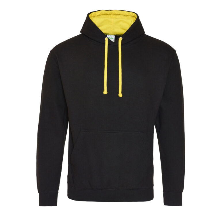 Bluza Klasyczna Bawełniana Czesana JH003 - Jet Black & Sun Yellow